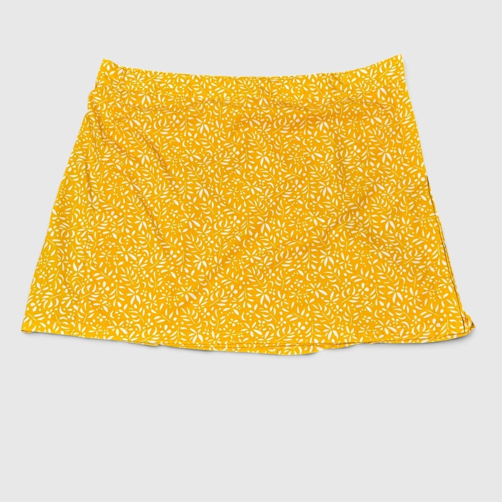 RipSkirt Hawaii Wrap Skirt XXL Marigold Yellow Leaf Beach Coverup Swim Resort